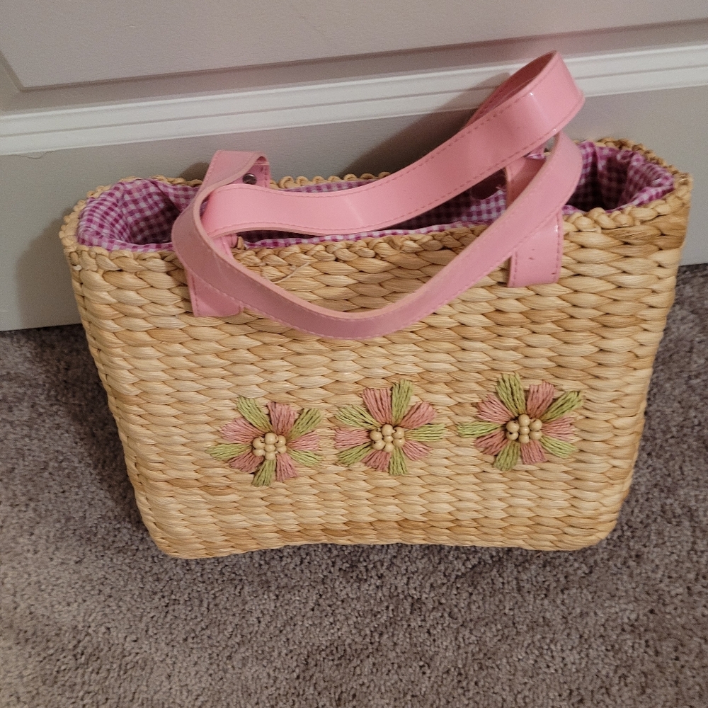 Bloomingdale's Straw Bag. ON HOLD***